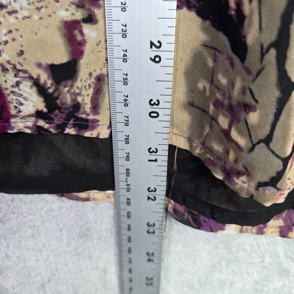 Womens Maggie Barnes Purple Abstract Print Tunic Top 3/4 Sleeve Polyester 4X - Picture 5 of 7